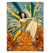 Sunset Surfing Serenity Sherpa Blanket - Beyond T-shirts